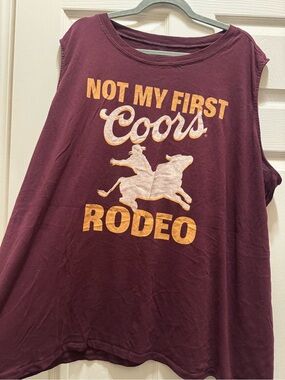 Not My First Coors Rodeo Burgundy Graphic Tank torrid 4